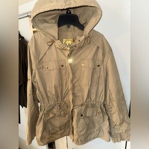 Michael Kors Beige Rolled Sleeve Anorak Women’s Beige